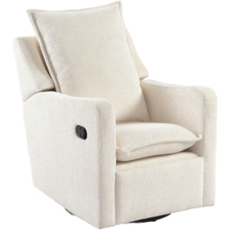 Bebe & Beyond Nestler Off White Boucle 360 Degree Reclining Nursing Chair - thumbnail 2