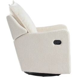 Bebe & Beyond Nestler Off White Boucle 360 Degree Reclining Nursing Chair - thumbnail 4