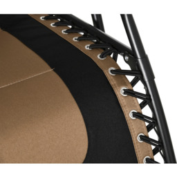 Outsunny Brown and Black Zero Gravity Folding Recliner Chair - thumbnail 3