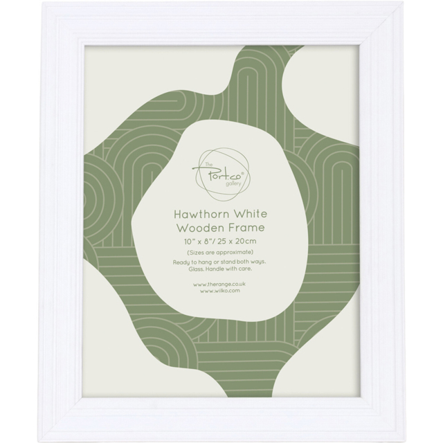 Hawthorn Wooden Plain Photo Frame White 10 x 8 inch - image 1