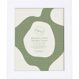 Hawthorn Wooden Plain Photo Frame White 10 x 8 inch