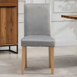 Artemis Home Maiolo Set of 2 Silver Velvet Dining Chair - thumbnail 1