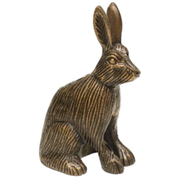 Ivyline Antique Brass Cast Aluminium Hare Candle Holder - thumbnail 2