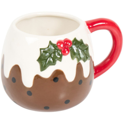 Brown Christmas Pudding Mug - thumbnail 4