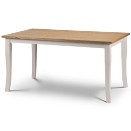 Julian Bowen Davenport Grey and Oak 6 Seater Rectangular Dining Set - thumbnail 3