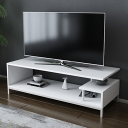 Decorotika Reilly White 2 Shelf TV Unit