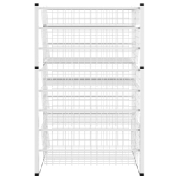 Flexi Shelving 5 Basket Wire Storage Unit - thumbnail 3