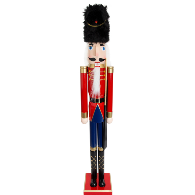 The Christmas Workshop Wooden Nutcracker Soldier Red and Blue 106cm - image 1
