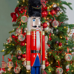 The Christmas Workshop Wooden Nutcracker Soldier Red and Blue 106cm - thumbnail 3