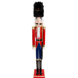 The Christmas Workshop Wooden Nutcracker Soldier Red and Blue 106cm - thumbnail 1