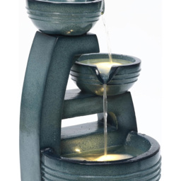 Serenity 3-Tier LED Faux Ceramic Water Feature - thumbnail 4