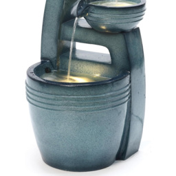 Serenity 3-Tier LED Faux Ceramic Water Feature - thumbnail 3