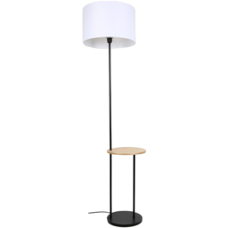 White Peter Floor Lamp with Table