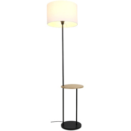 White Peter Floor Lamp with Table - thumbnail 2
