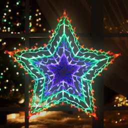 The Christmas Workshop 35 LED Star Silhouette Light Multicolour - thumbnail 2