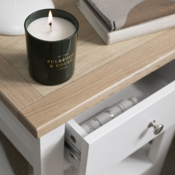Noa and Nani Leines Single Drawer White and Oak Bedside Table - thumbnail 3