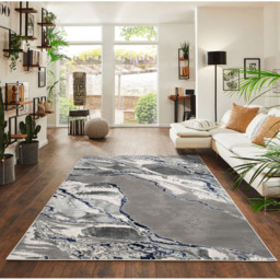 Smart Living Parma Blue Carved Rug 60 x 220cm - thumbnail 4