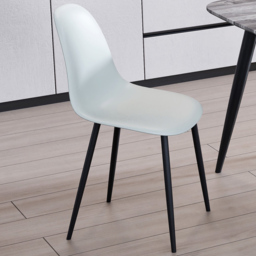 Core Products Aspen Set of 2 Light Grey and Black Curved Dining Chair