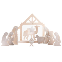 Marco Paul Wooden Christmas Nativity Set 10 Pack Christmas Decoration