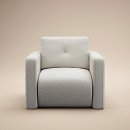 SOLACE+CO Wilfie Beige Chenille Armchair - thumbnail 3