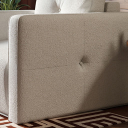 SOLACE+CO Wilfie Beige Chenille Armchair - thumbnail 4