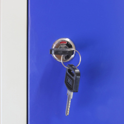MonsterShop 3 Door Blue Metal Storage Locker - thumbnail 4