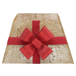 Living and Home Gold and Red Christmas Tree Collar Basket - thumbnail 3