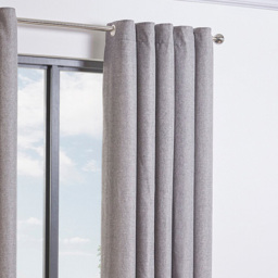 My Home Taylor Silver Blackout Eyelet Curtain 183 x 168cm - thumbnail 2