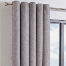 My Home Taylor Silver Blackout Eyelet Curtain 183 x 168cm - thumbnail 3