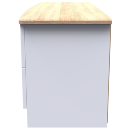 Crowndale Warwick White Ash and Oak 4 Drawer TV Unit - thumbnail 3
