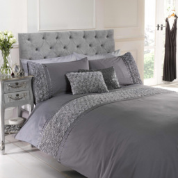 Rapport Home Limoges Super King Grey Duvet Set