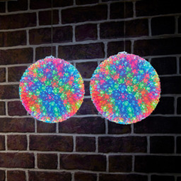 LED 600 Multicolour Christmas Porch Balls 2 Pack - thumbnail 1