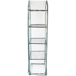 MonsterShop 4 Tier Mini Greenhouse with Plastic Cover - thumbnail 2