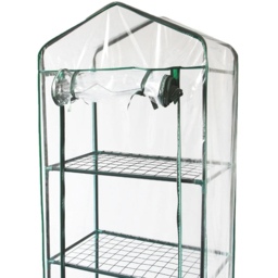 MonsterShop 4 Tier Mini Greenhouse with Plastic Cover - thumbnail 3