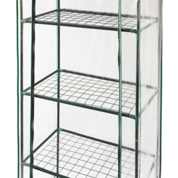 MonsterShop 4 Tier Mini Greenhouse with Plastic Cover - thumbnail 4
