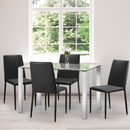 Julian Bowen Jazz Black Dining Chairs Set of 2