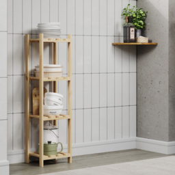 Core Products 4 Shelf Narrow Slatted Storage Unit - thumbnail 3