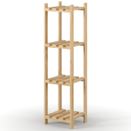 Core Products 4 Shelf Narrow Slatted Storage Unit - thumbnail 2