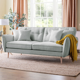 Opry Faro 3 Seater Button Back Ashen Sofa - thumbnail 1