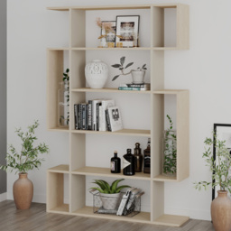 Decortie Mito 13 Shelf Sandstone and Pusula Wall Mounted Bookcase Display Unit - thumbnail 1