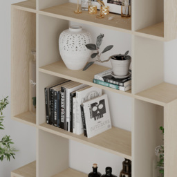 Decortie Mito 13 Shelf Sandstone and Pusula Wall Mounted Bookcase Display Unit - thumbnail 3