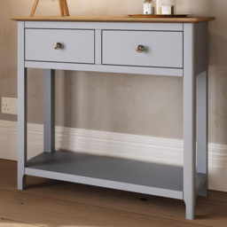 FWStyle Taberno Dove Grey 2 Drawer Hallway Console Table