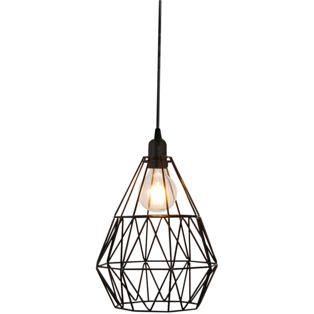 Sorrelis Elandor Black Metal Ceiling E27 Pendant Shade - image 1