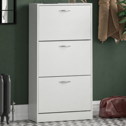 VIDA DESIGNS 3 Drawer White Shoe Cabinet