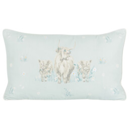 Divante Blue Highland Cow Cushion 30 x 50cm - thumbnail 1