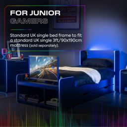 X Rocker Electra Black Single RGB LED Gaming Bed with Storage and Neo Motion Sync App Control - thumbnail 4