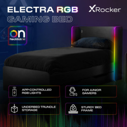 X Rocker Electra Black Single RGB LED Gaming Bed with Storage and Neo Motion Sync App Control - thumbnail 2