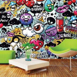Origin Murals Graffiti Monster Multicolour Wall Mural - thumbnail 1