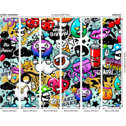 Origin Murals Graffiti Monster Multicolour Wall Mural - thumbnail 3