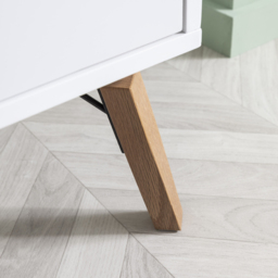 Noa and Nani Otto Single Door Single Shelf White Coffee Table - thumbnail 4